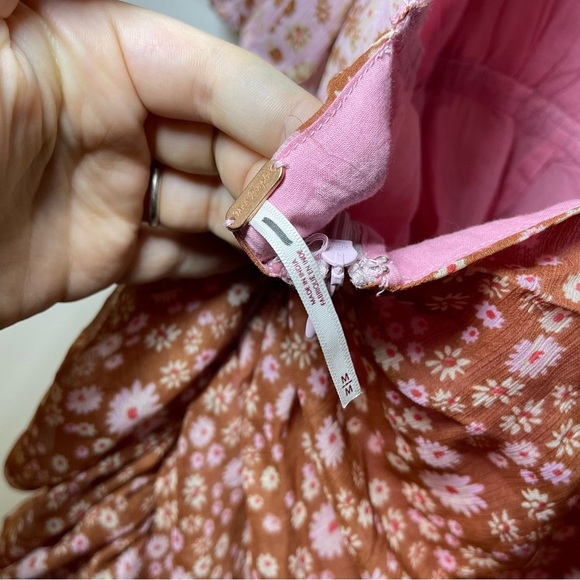 Free People women’s primrose floral Tessa Ruched Mini Dress in size M - Picture 10 of 10